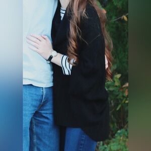 New York & Company Black Poncho Sweater